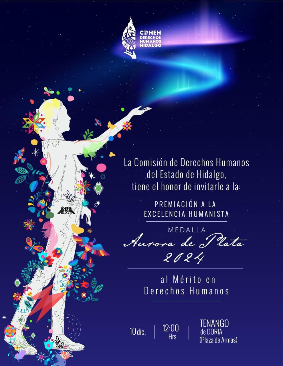 Presenta CDHEH convocatoria a “Medalla Aurora de Plata al Mérito en Derechos Humanos 2024”